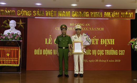 Bộ Công an điều động và bổ nhiệm Cục trưởng Cục Cảnh sát PCCC và CNCH