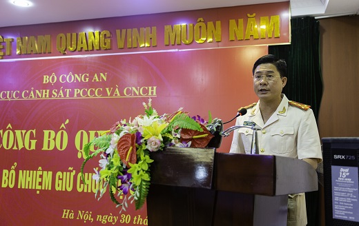 Bộ Công an điều động và bổ nhiệm Cục trưởng Cục Cảnh sát PCCC và CNCH