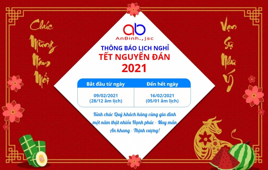 Thông báo nghỉ tết nguyên đán 2021