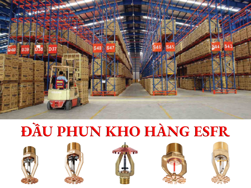 Tối đa sự linh hoạt khi cài đặt và khả năng lưu trữ kho hàng khi sử dụng đầu phun kho hàng ESFR của Tyco