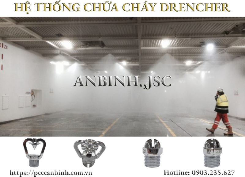 Hệ thống chữa cháy drencher là gì? Cấu tạo và nguyên lý hoạt động