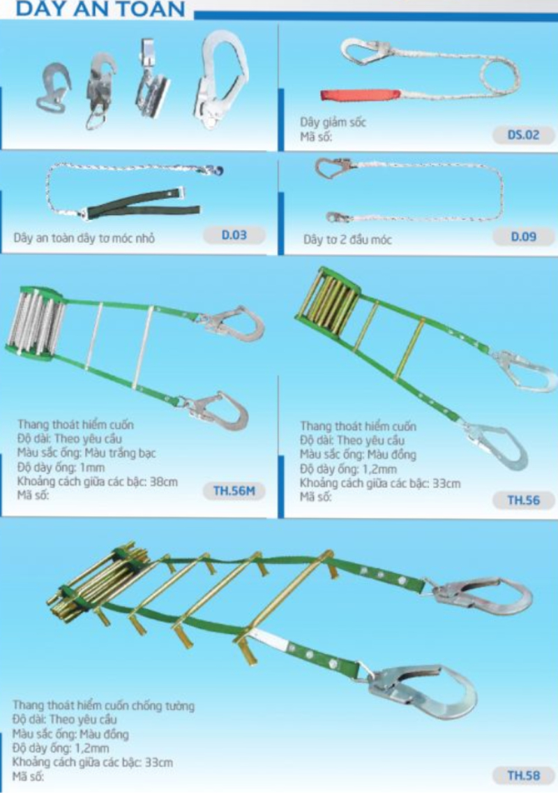 Thang dây thoát hiểm chống cháy