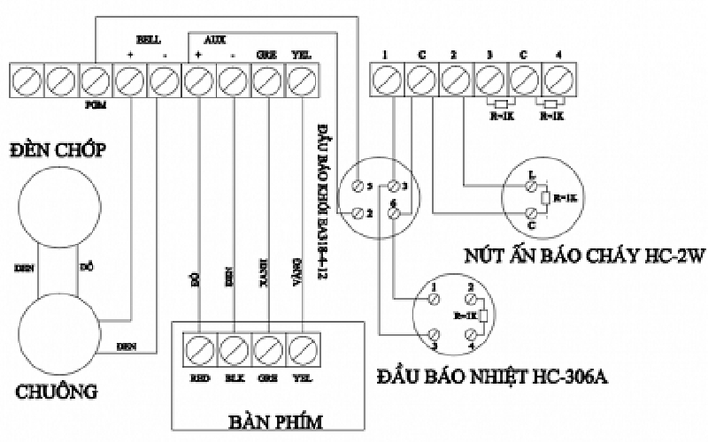 Cách lắp đặt đấu nối chuông báo cháy chuẩn hiện nay