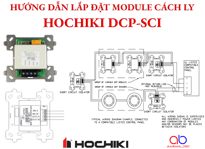 Hướng dẫn lắp đặt module cách ly Hochiki DCP-SCI