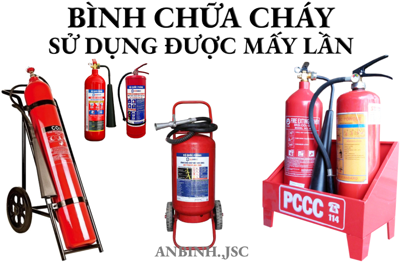 Bình chữa cháy dùng được mấy lần? Xịt hết có bơm lại được không?