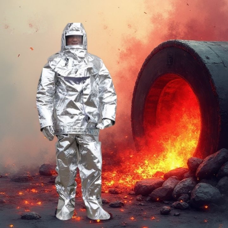 Quần áo tráng nhôm chịu nhiệt 500 độ