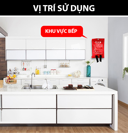 Chăn chữa cháy dập lửa vải sợi thủy tinh 2m x 2m