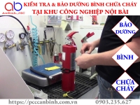 Kiểm tra và bảo dưỡng bình chữa cháy tại khu công nghiệp Nội Bài, Hà Nội