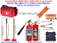 Danh mục phương tiện phòng cháy và chữa cháy trang bị cho lực lượng dân phòng