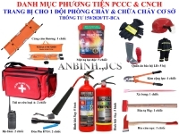 Danh mục phương tiện PCCC & CNCH trang bị cho lực lượng Phòng cháy và chữa cháy cơ sở