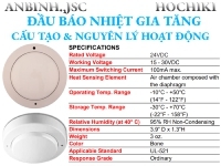 Đầu báo nhiệt gia tăng là gì? Cấu tạo và nguyên lý hoạt động