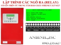 Lập trình các ngõ ra (relay) có sẵn trên tủ trung tâm báo cháy FireNet 2127/4127