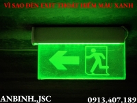 Vì sao tấm nền đèn exit thoát hiểm màu xanh