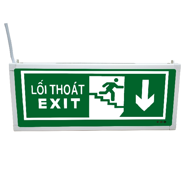 Đèn Exit chỉ xuống cầu thang AED
