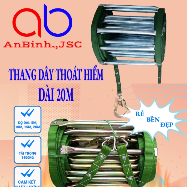 Thang dây thoát hiểm dài 20m
