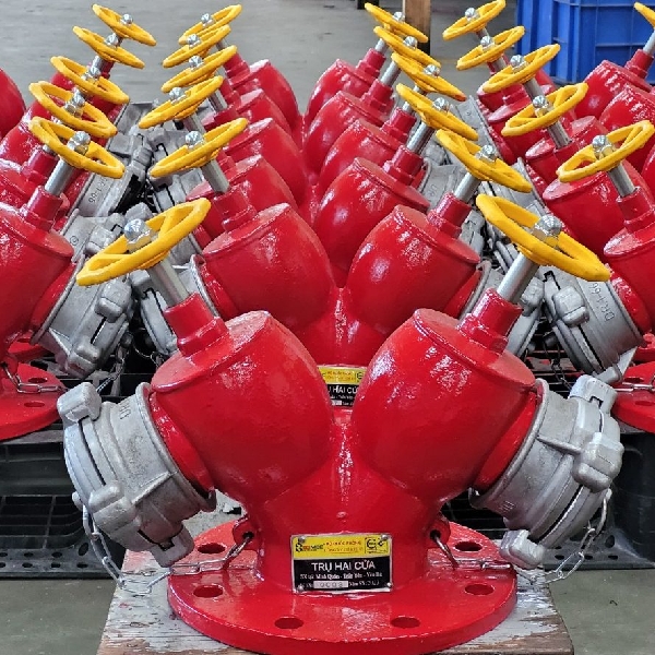 Trụ cứu hỏa 2 cửa bộ quốc phòng